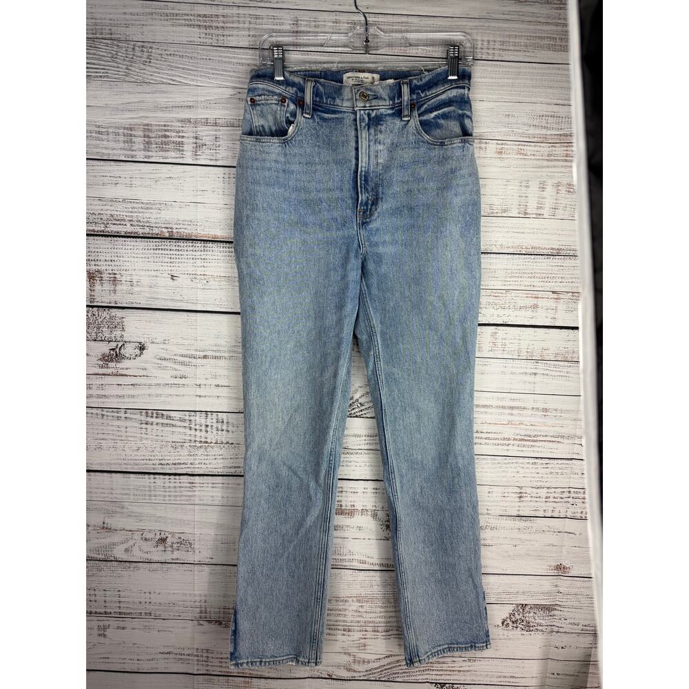 Abercrombie & Fitch Curve Love 90’s Straight Ultra High Rise Jeans 28/6 Stretch